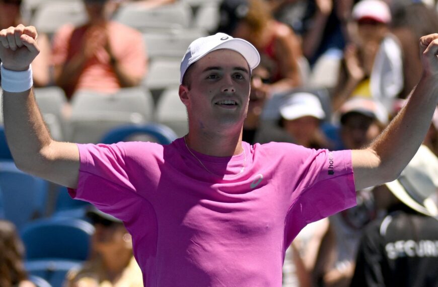 Arthur Fery: Mum’s dash across the world pays off as Briton wins on Australian Open debut