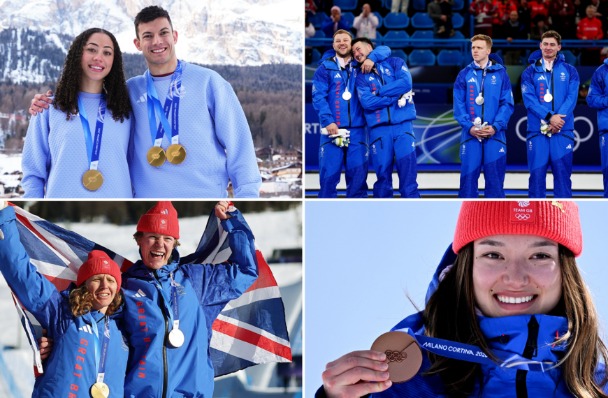 Freestyle skier Zoe Atkin wins bronze in record-equalling medal haul for Team GB at Winter Olympics