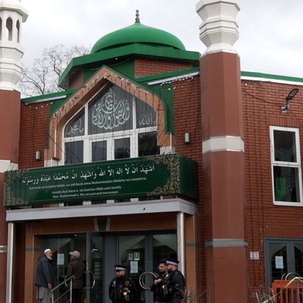 Man charged with possession of offensive weapon after incident at Manchester mosque