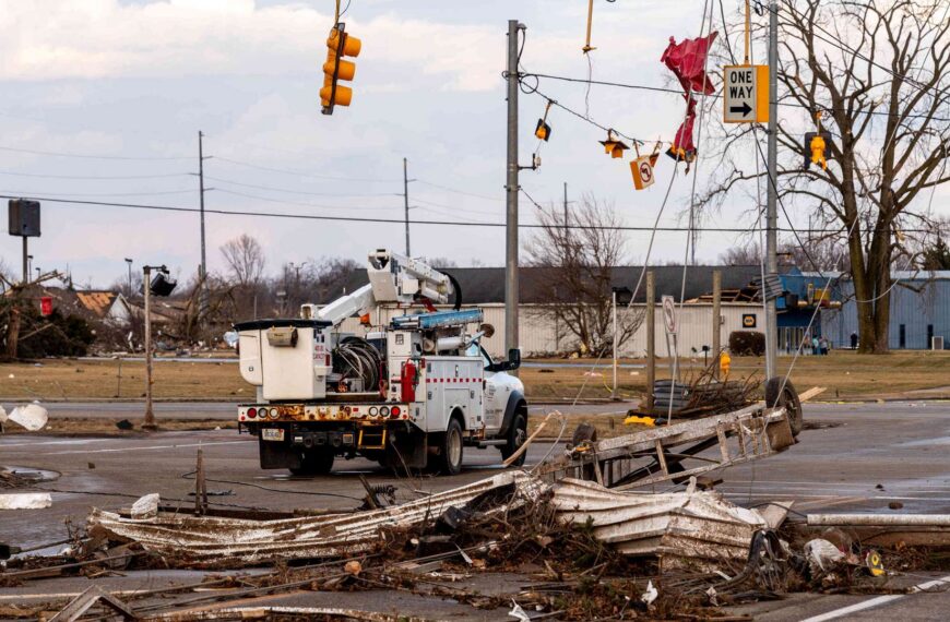 Four killed as tornadoes and powerful storms leave trail of destruction
