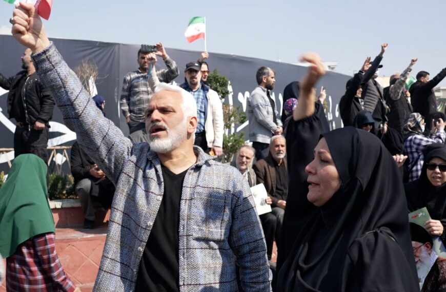 Iranians out in strength as thousands attend funeral for security chief Larijani and crew of sunken navy ship